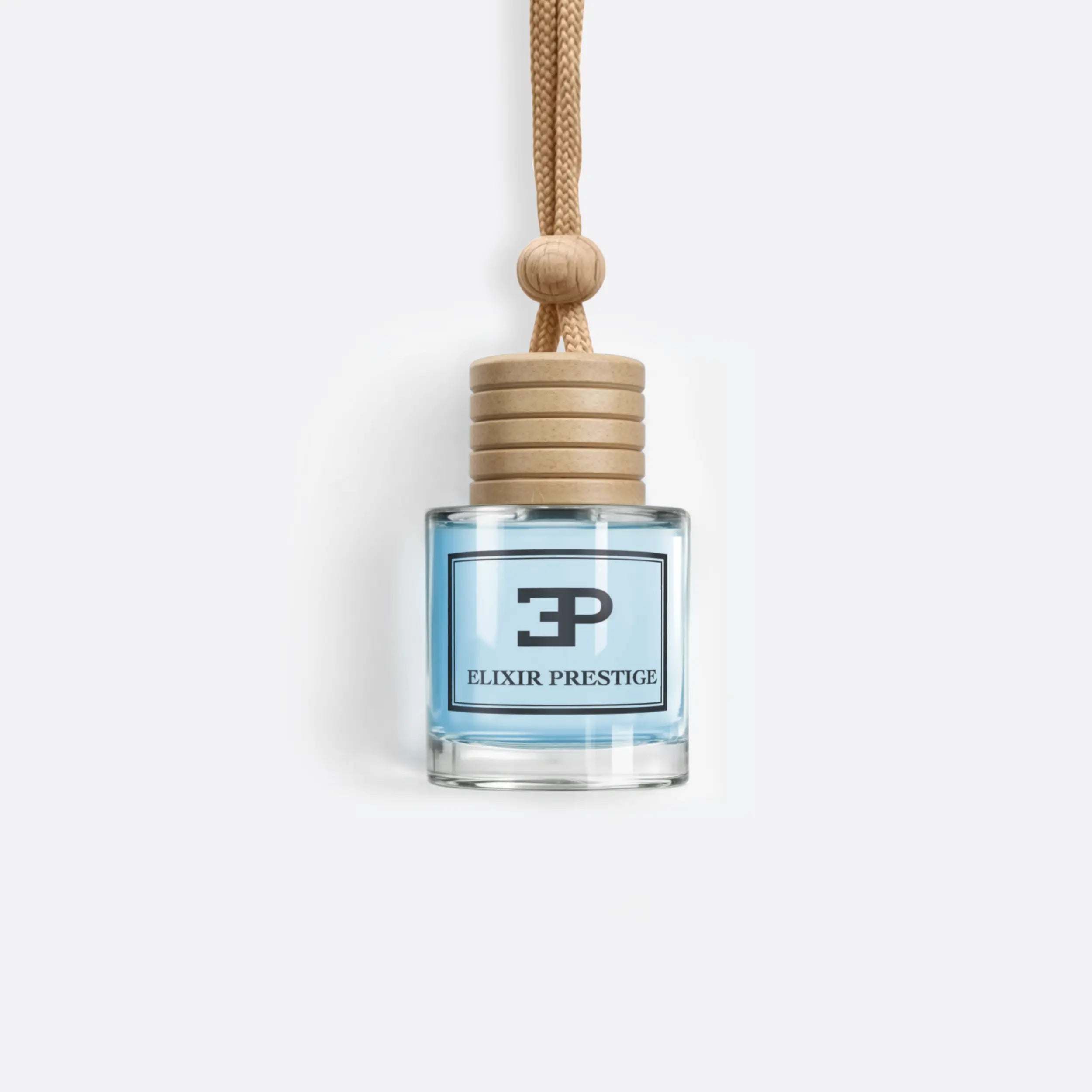 Flacon suspendu avec cordon du parfum Musc Blanc, élégant et pratique