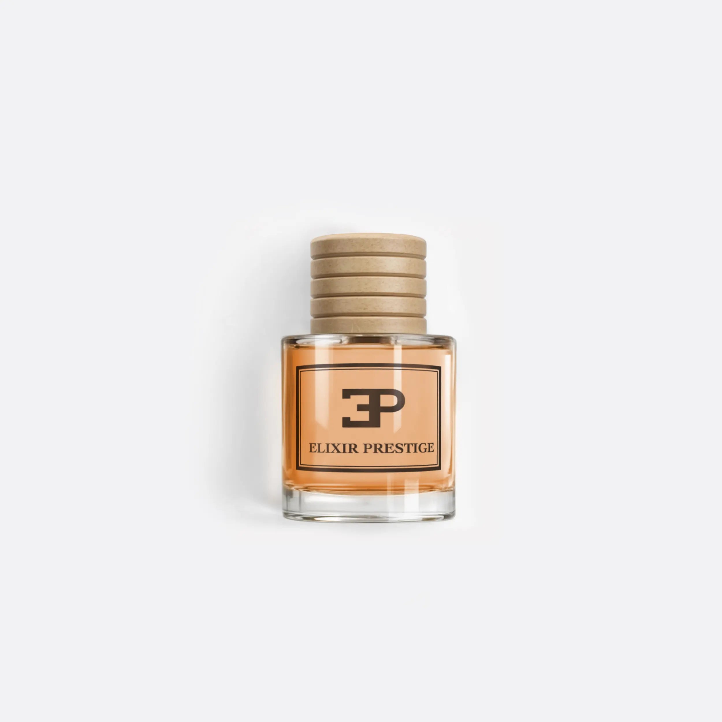 Flacon du parfum Musc Mango d'Elixir Prestige sur fond blanc