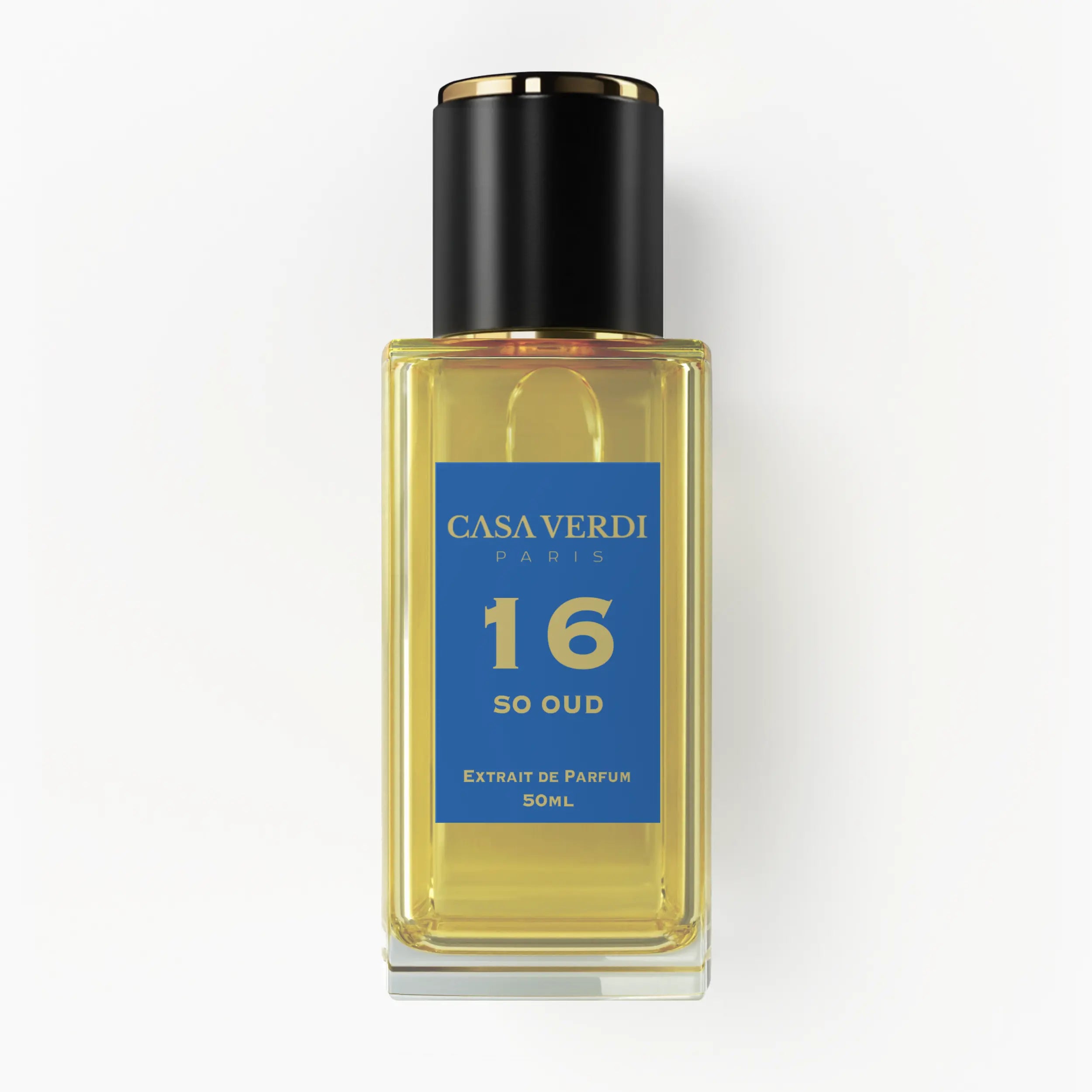 Flacon So Oud 16 Casa Verdi sur fond blanc, parfum oriental intense